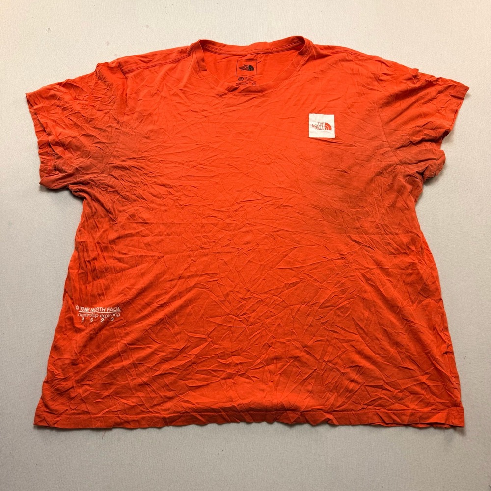 The North Face T-Shirt Women Extra Extra Large Orange Good Box Logo Graphic Tee